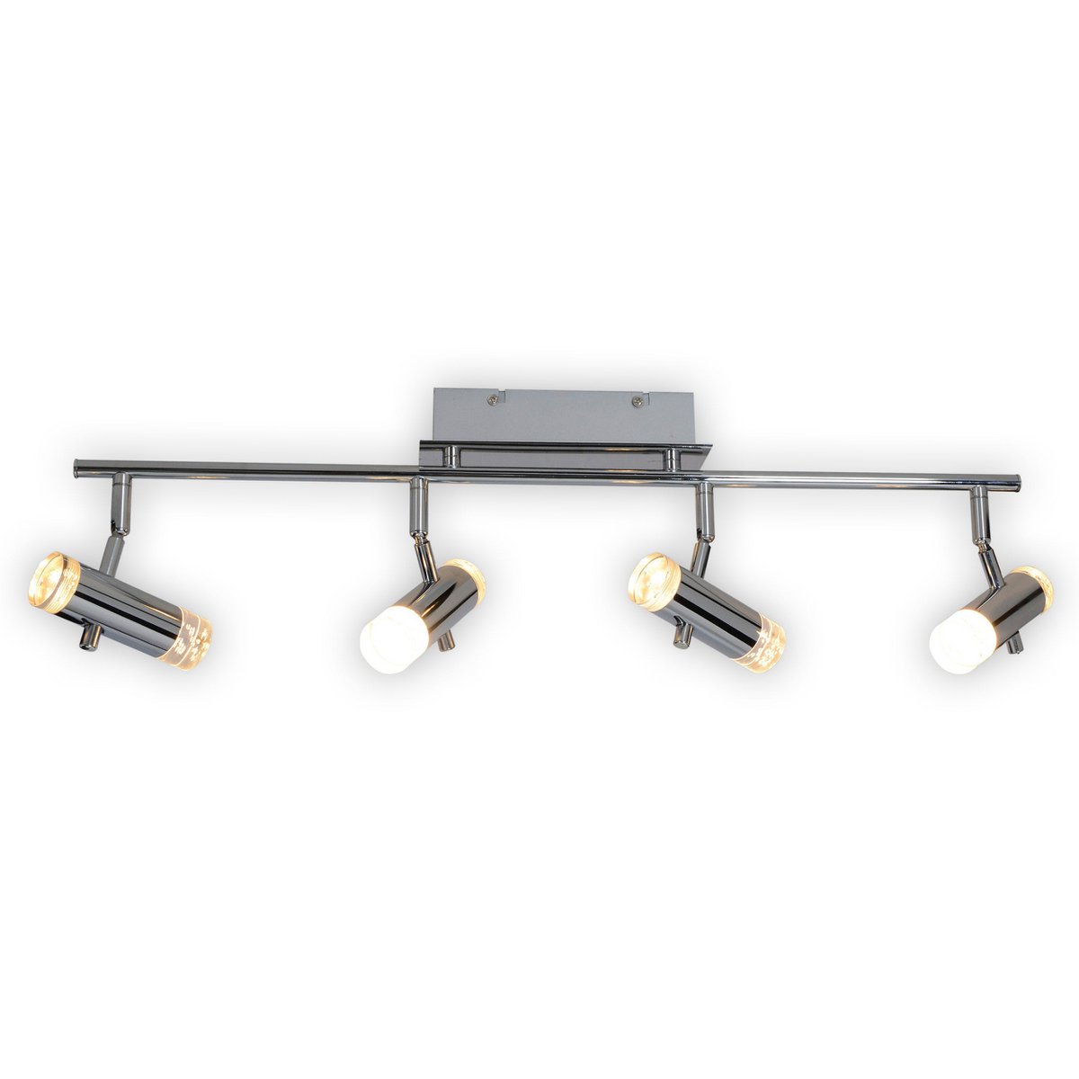 LED -plafondlicht "Garda" 66 cm lang, met geïntegreerde LED's, gemaakt van chroom -gekleurd metaal en acryl