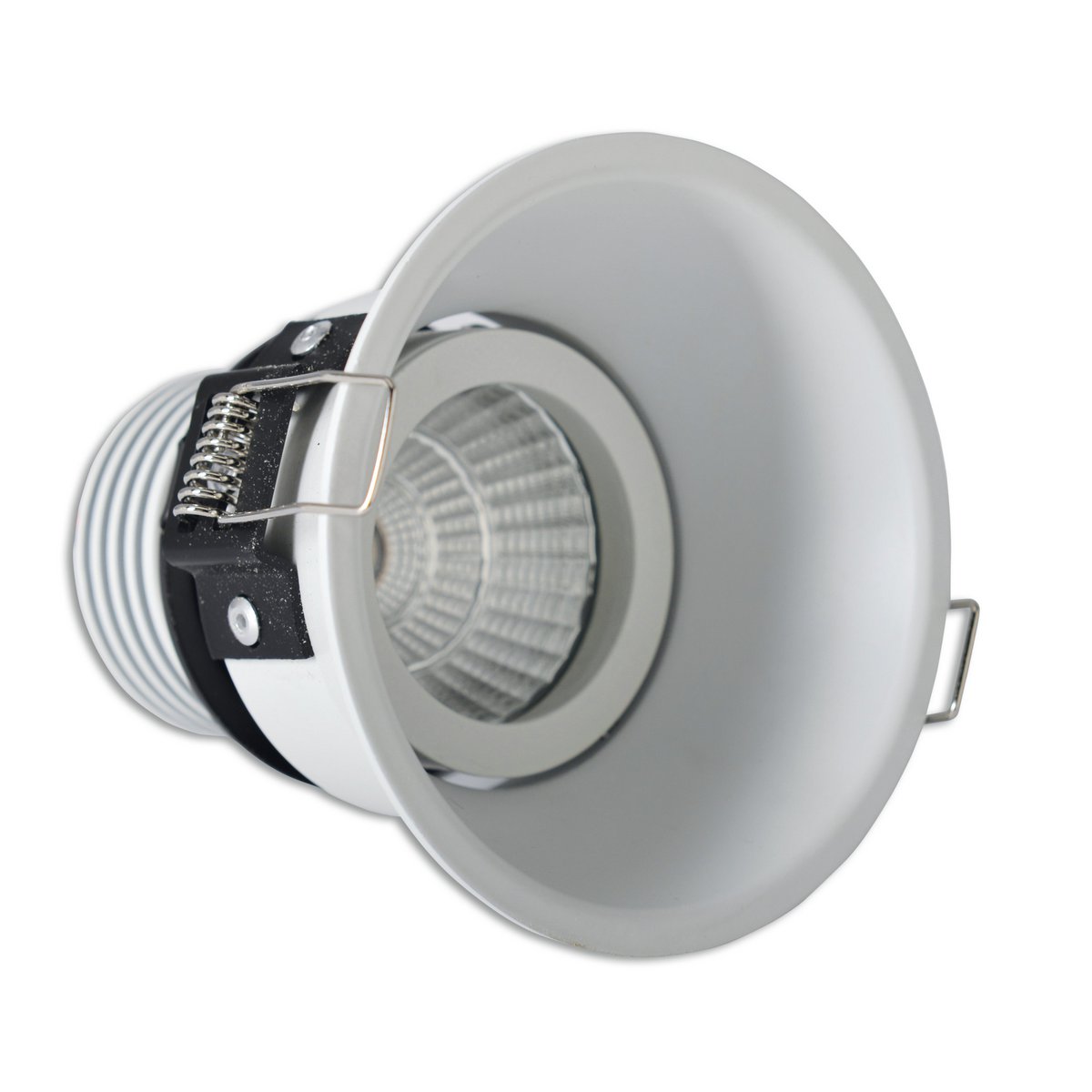 LED gebouwd -In Spot "Taro" Ø 9,4 cm, 10 cm diep, gemaakt van wit metaal, 6 watt, warm wit