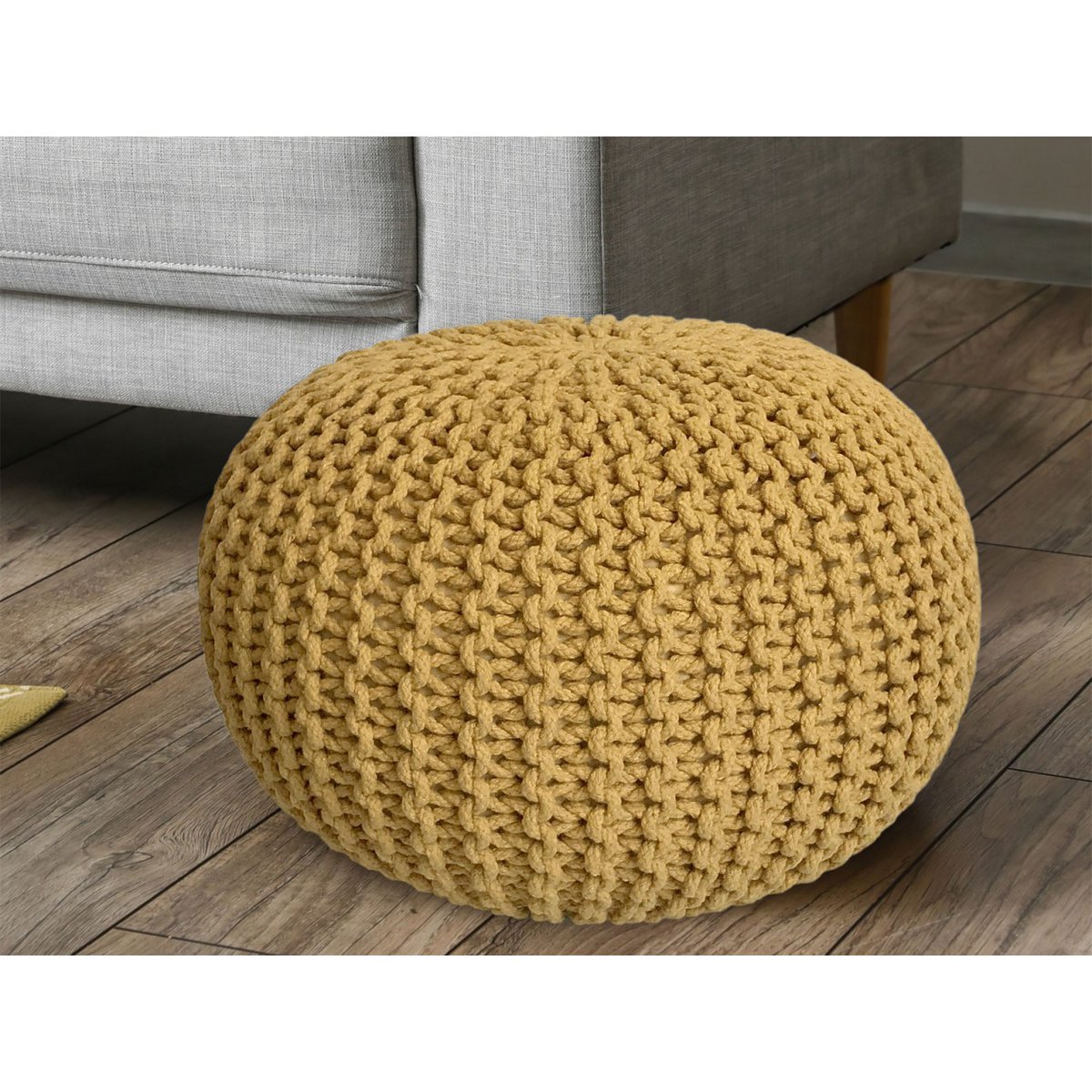 Pouf Ø 55 H 37 H 37 brei -kruk stoel pouf vloerkussen duurzaam