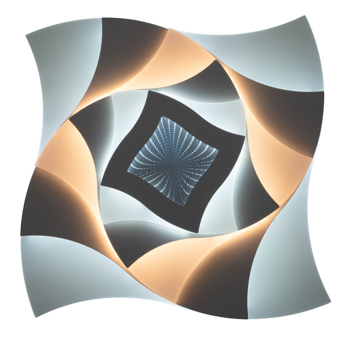 LED -plafondlamp 3D -effect "liora" Ø 48 cm, met veel functies, waaronder afstandsbediening