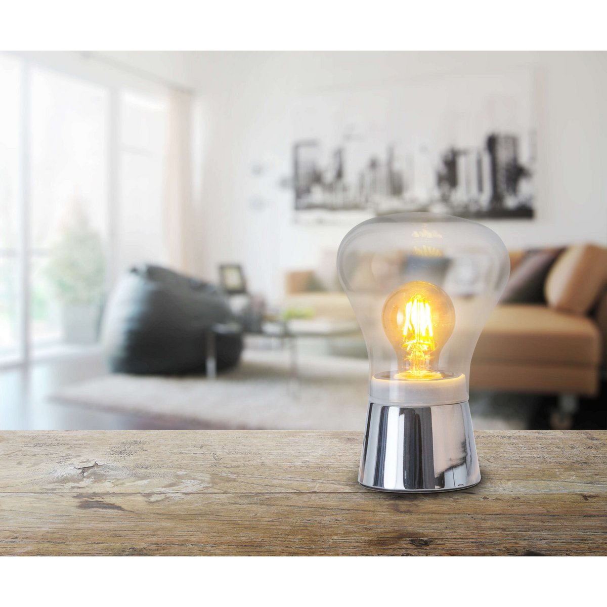 Glazen tafellamp "Kerry" h: 21cm