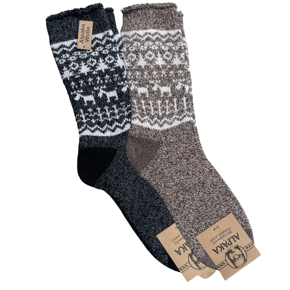 green-goose Alpaca Herensokken- 2 Paar - 100%