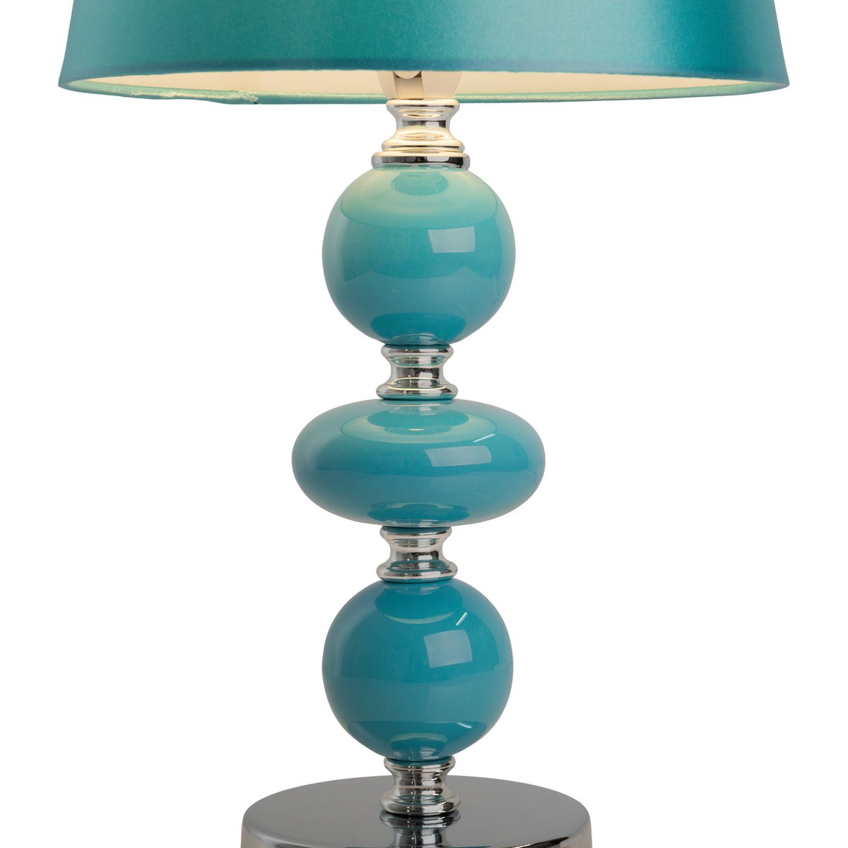 Keramische tafellamp "araga" 36 cm hoog, tafellamp gemaakt van metaal, keramiek, met tekstbladen, turquoise, met E14 -aansluiting, verlichting voor eetkamer, woonkamer, gang of kantoor