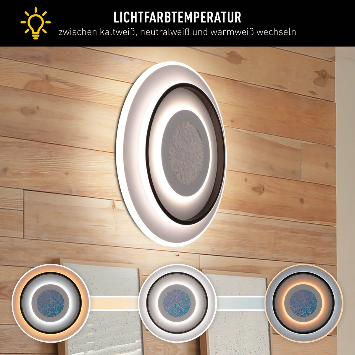 LED -plafondlicht "Stelios" D: 45 cm