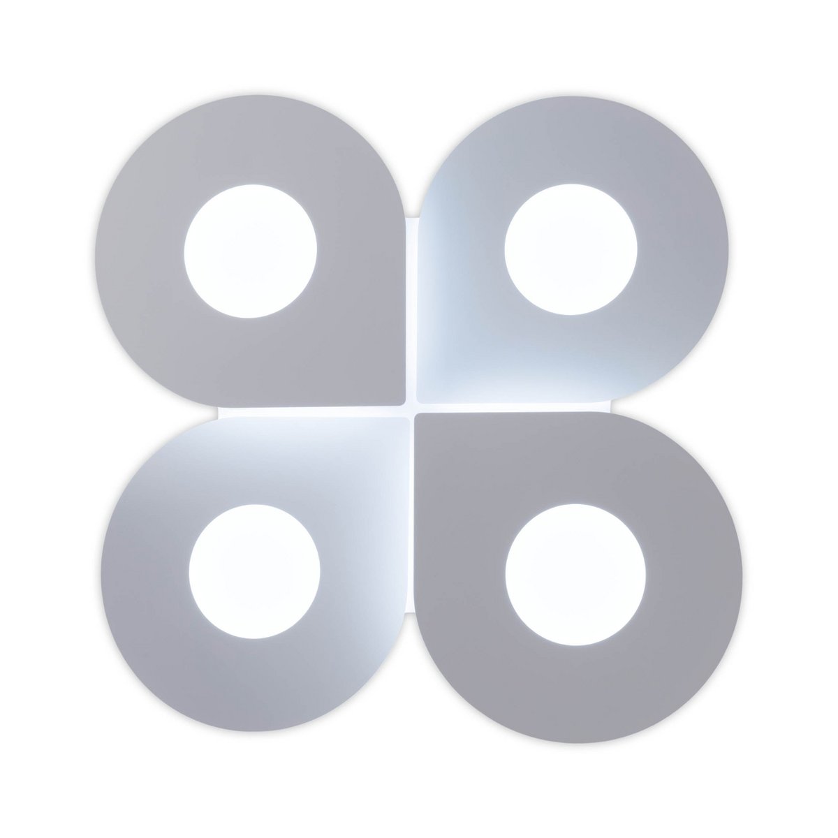 LED-plafondlamp "Smilla" wit, 50 x 50 cm, 8 cm, metaal en plastic, geïntegreerde LED's, 2400 lm, dimable, CCT-functie 3000-6.500 K, nachtlichtfunctie.