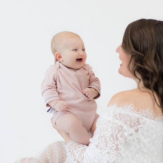 OrganicEra biologische babyrompertje met lange mouwen, roze