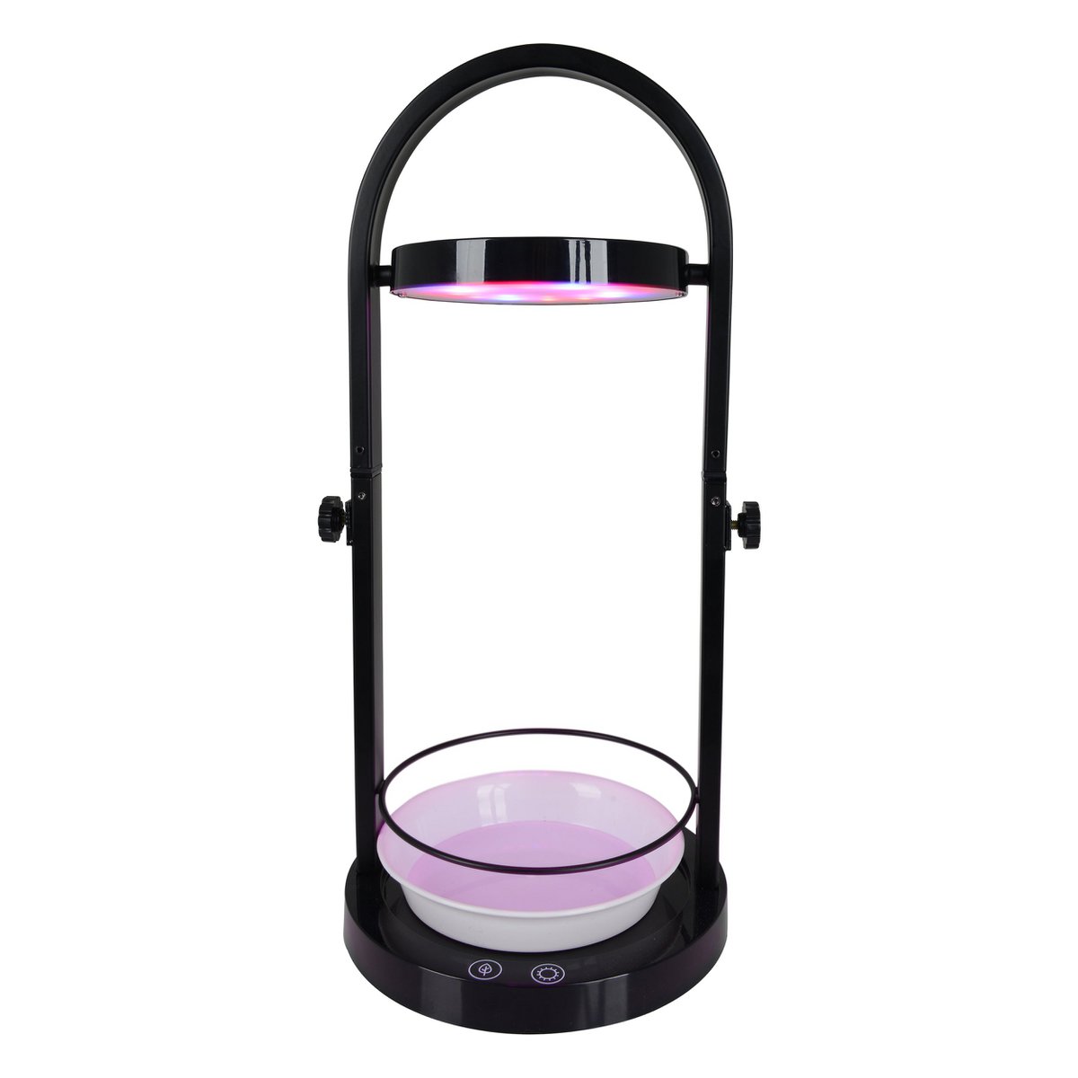 LED -plantentablet Licht 53,5 cm hoog, gemaakt van metaal en plastic in het zwart, met geïntegreerde LED