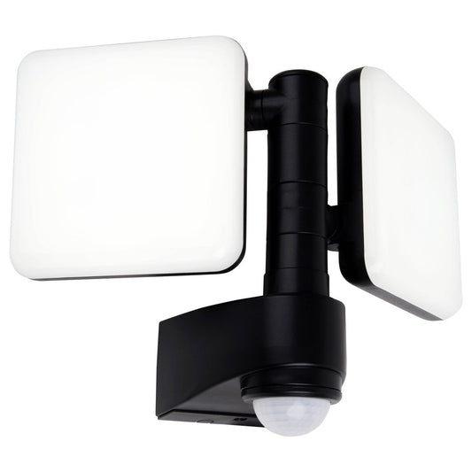 LED externe wandlamp "Jaro" met 360 ° bewegingsdetector, gemaakt van plastic in antraciet, met geïntegreerde LED