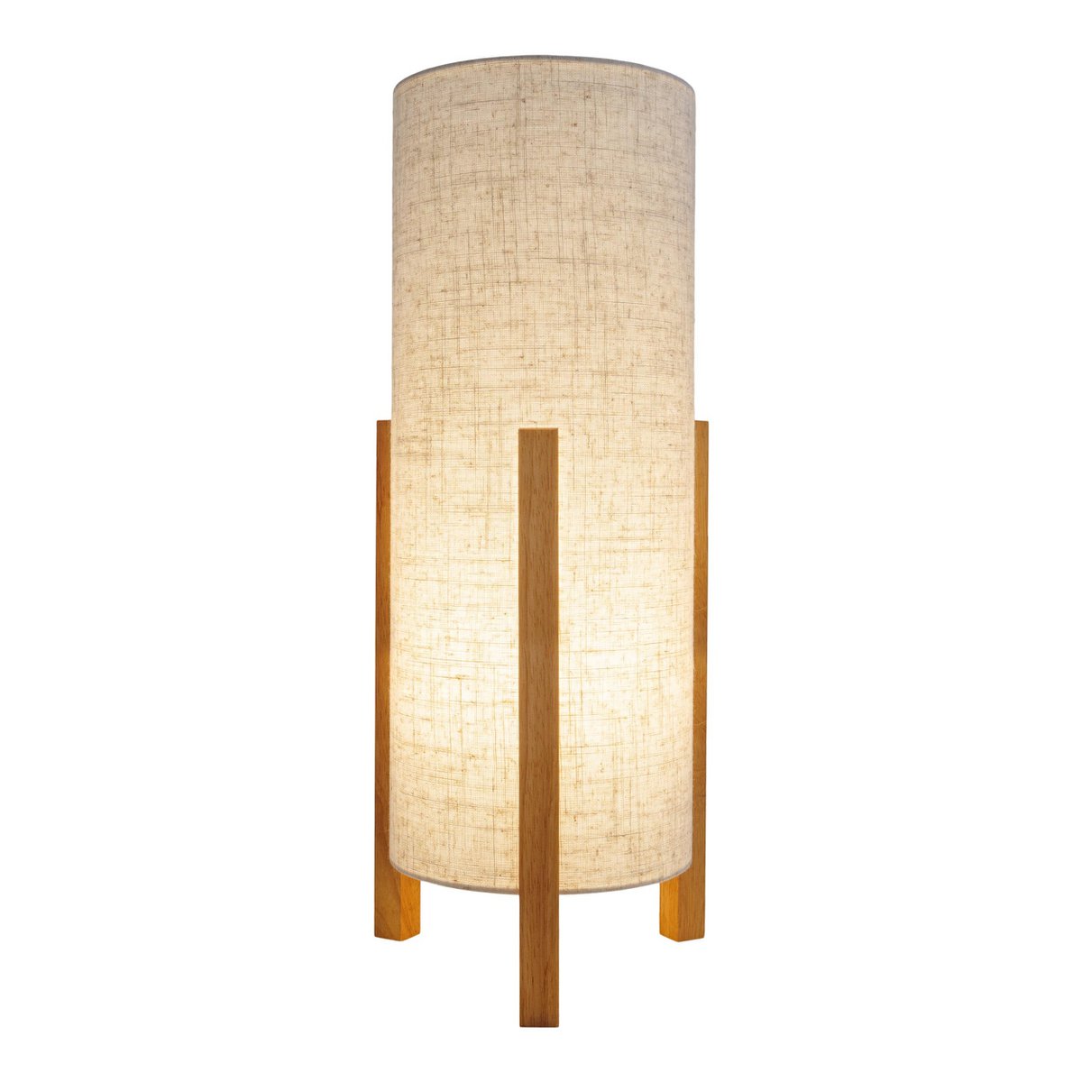 Tafellamp "Matilda" klassieke tafellamp met natuurlijk uiterlijk door hout en stofscherm, E27 -aansluiting, 52 cm hoog