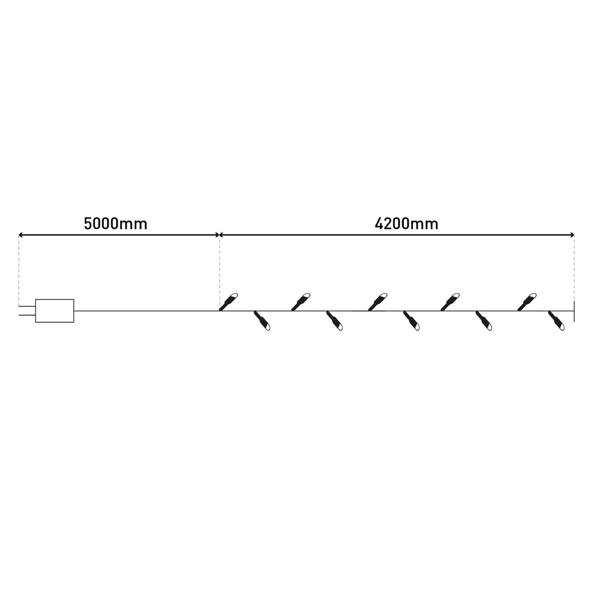 LED -lichte keten "Röschen", voor buiten, lichte keten - plastic, kleurrijk, met geïntegreerde LED