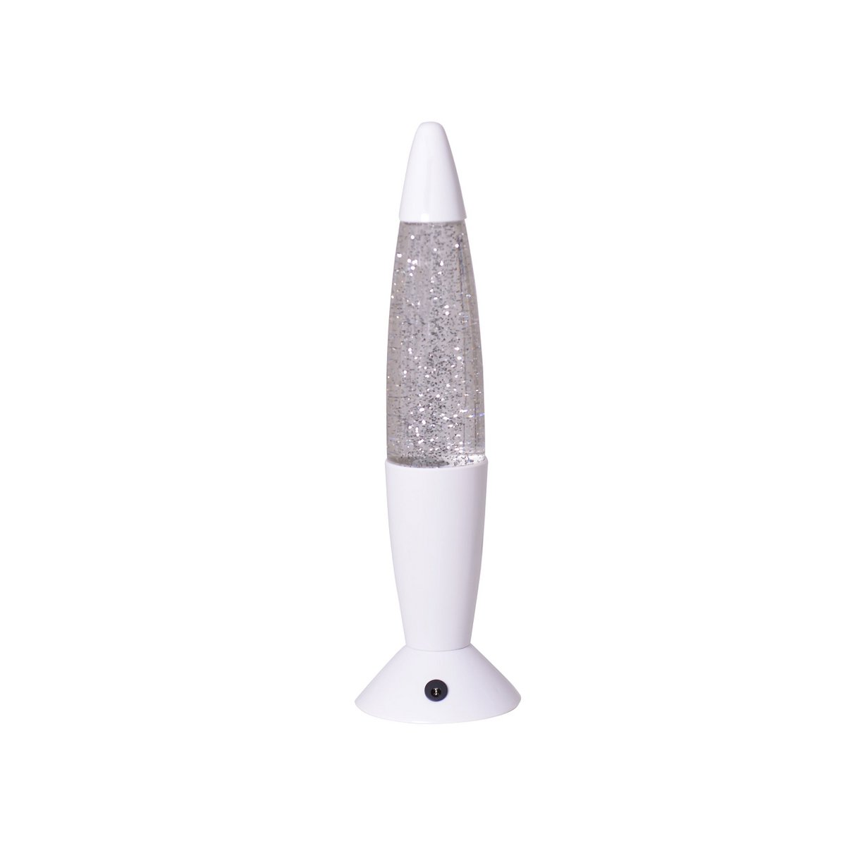 LED-tafellicht "Glitter", de decoratietafellamp gemaakt van metaal en plastic, ongeveer 36 cm hoog, met stevig ingebouwde LED's, doneert kleurrijk licht met "glitter", effectverlichting voor woonkamer, kantoor, kinderkamer of nachtkastje