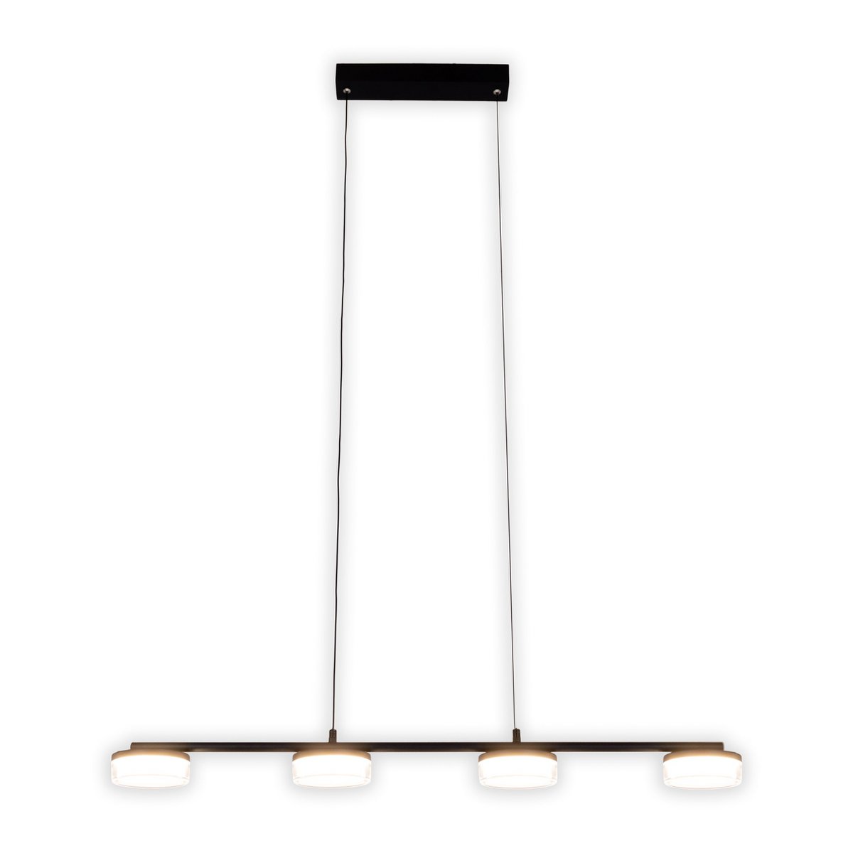 LED hanger lamp "CIMO" gemaakt van metaal en plastic in zwart, met geïntegreerde LED, lengte 96 cm