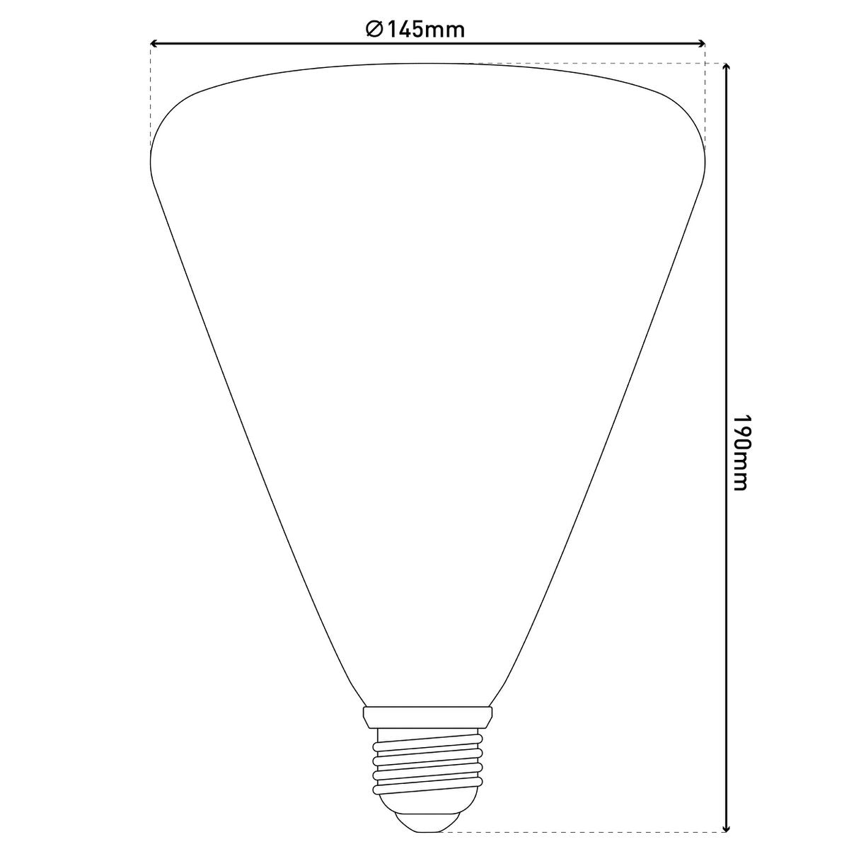 LED -lamp "Dilly" E27 -versie, 4 watt, metaal en glas in groen
