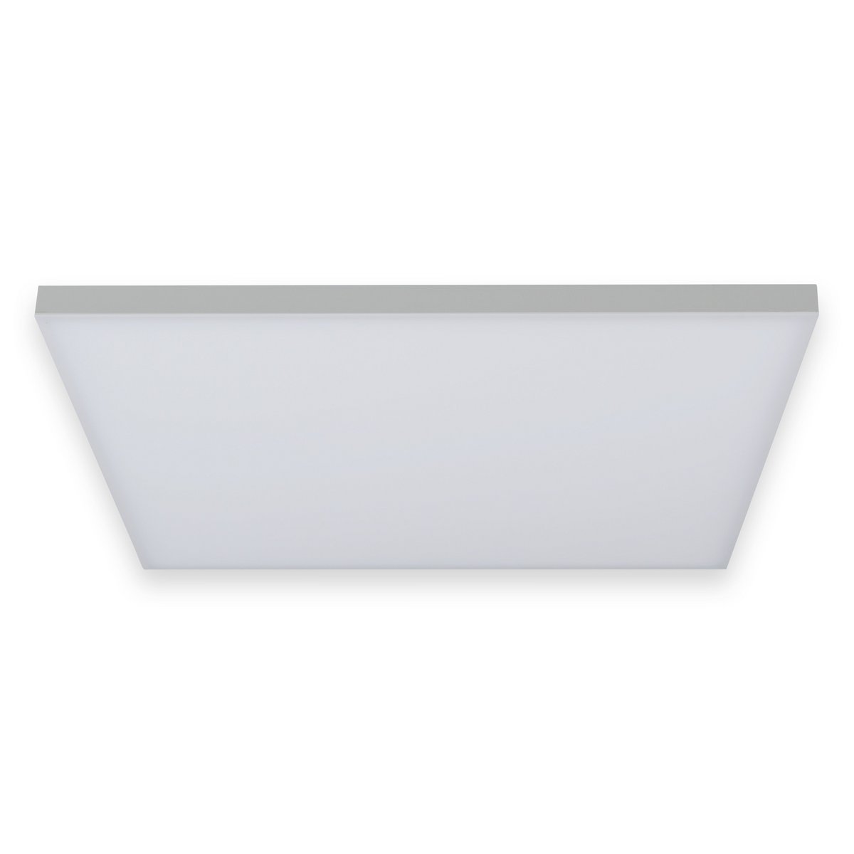 LED -paneel plafondlamp "Carente" zijlengte 45 cm, frameless, vele functies, gemaakt van metaal en plastic, witte, geïntegreerde LED's