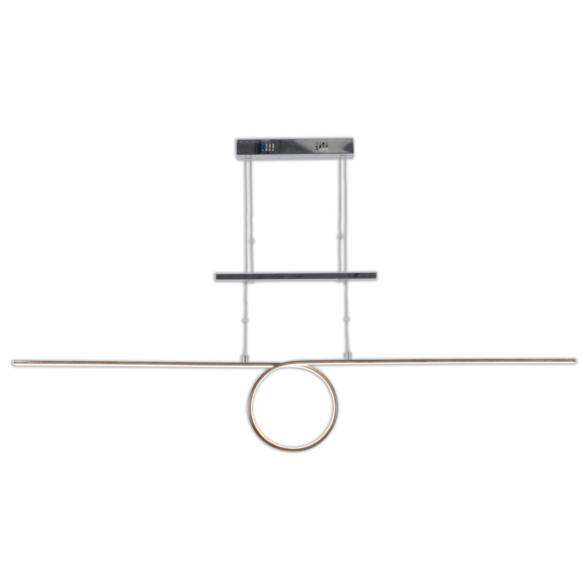 Led in ruil daarvoor hanglamp "looplijn" 130 cm lang, met geïntegreerde LED, gemaakt van metaal en plastic