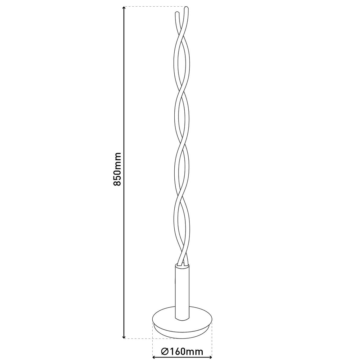 LED tafellamp h: 85cm "Twist"