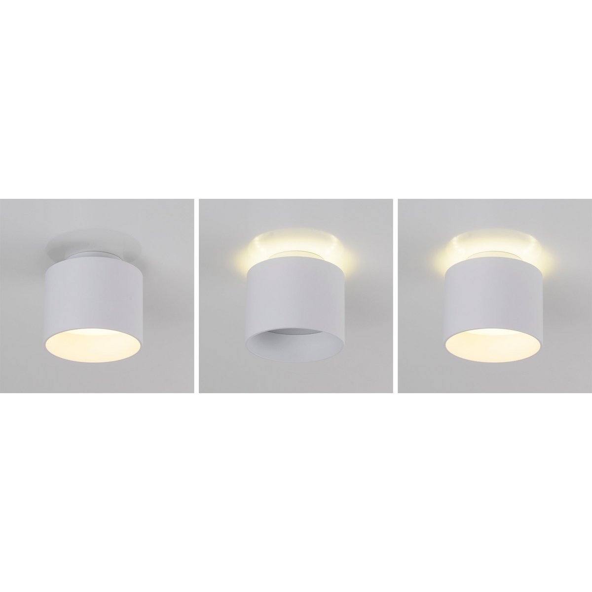 LED Spot "Trios" Ø 10 cm wit, gemaakt van metaal en plastic met geïntegreerde LED's