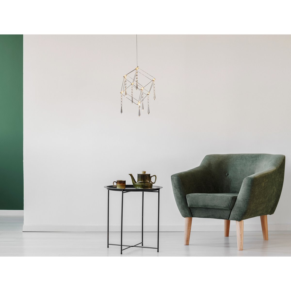 LED -hanglamp "Araneus" metaal en plastic in chroom, met stevig gebouwd -in LED's, dobbelstenen op de zijlengte ongeveer 15 cm, verlichting voor woonkamer, eetkamer of kantoor