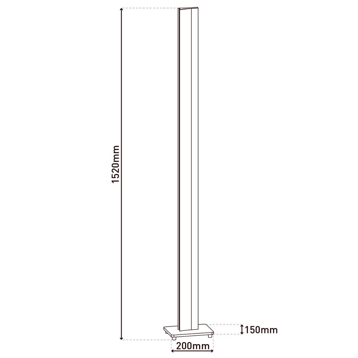 LED vloerlamp "Madera" h: 152cm naturel