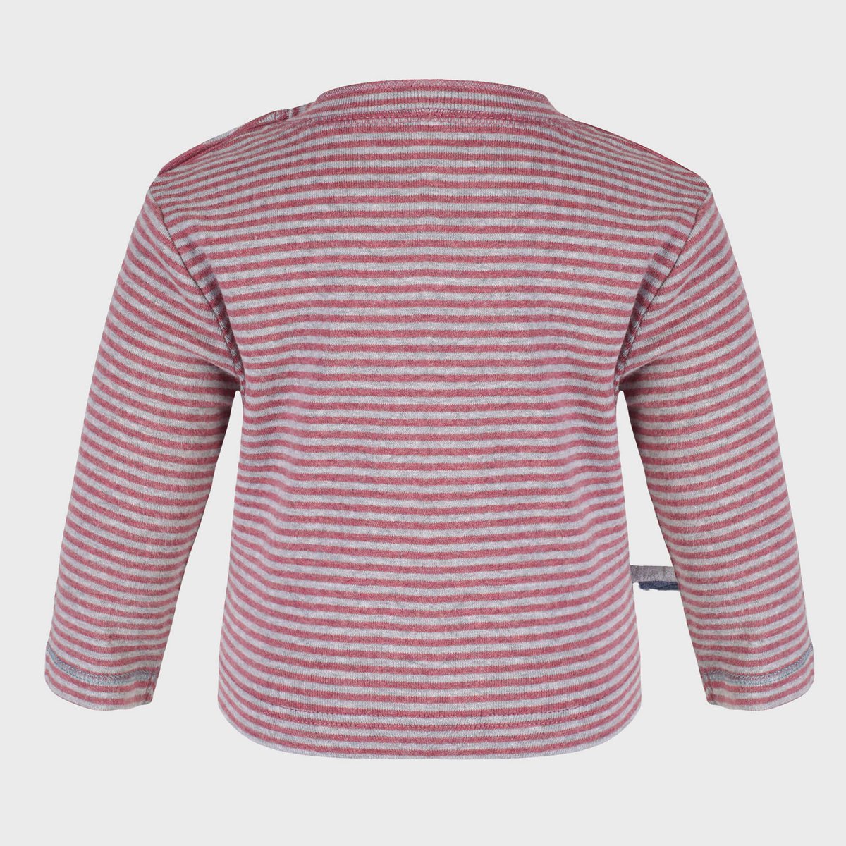 OrganicEra biologische baby-l/s-t-shirt, bordeaux gestreept