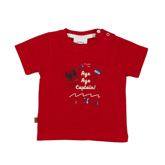 Piraat T-shirt Kapitein | Rood