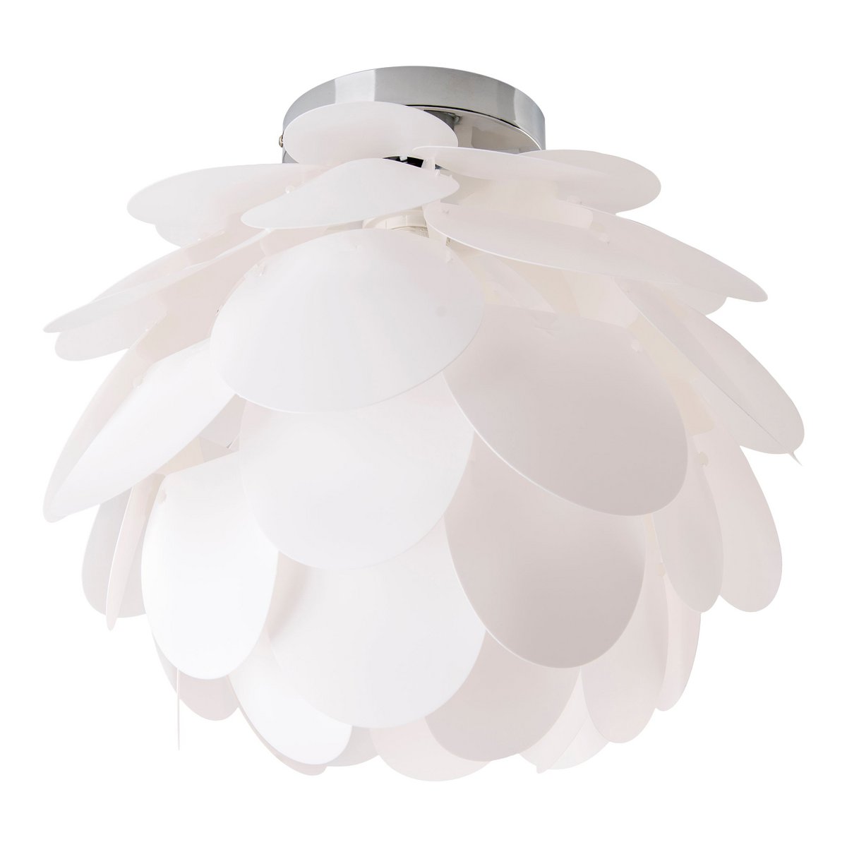 Tafellamp "fora" gemaakt van metaal en wit plastic, E27 -aansluiting, verlichting voor woonkamer, eetkamer en nachtkastje, Ø41 cm