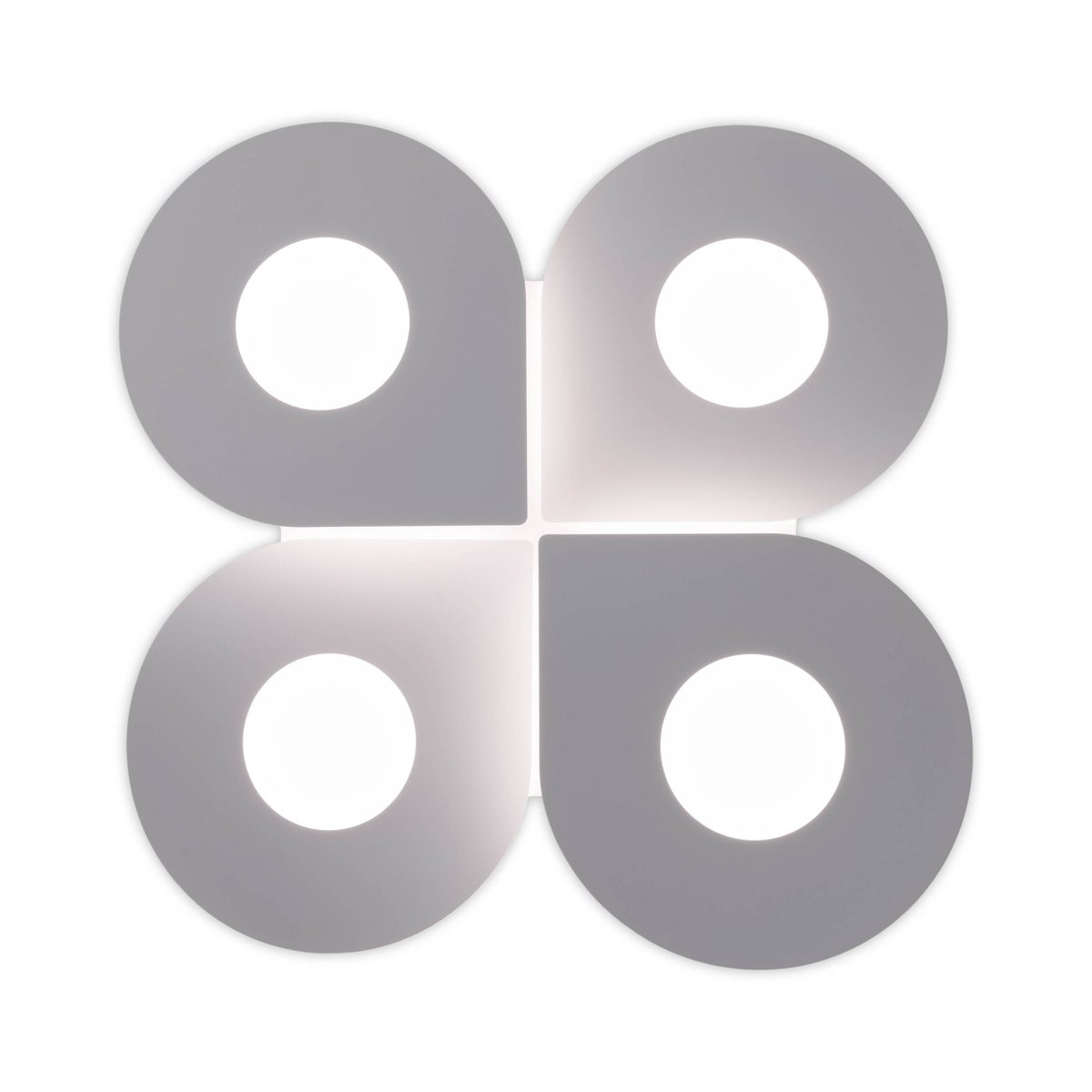 LED-plafondlamp "Smilla" wit, 50 x 50 cm, 8 cm, metaal en plastic, geïntegreerde LED's, 2400 lm, dimable, CCT-functie 3000-6.500 K, nachtlichtfunctie.