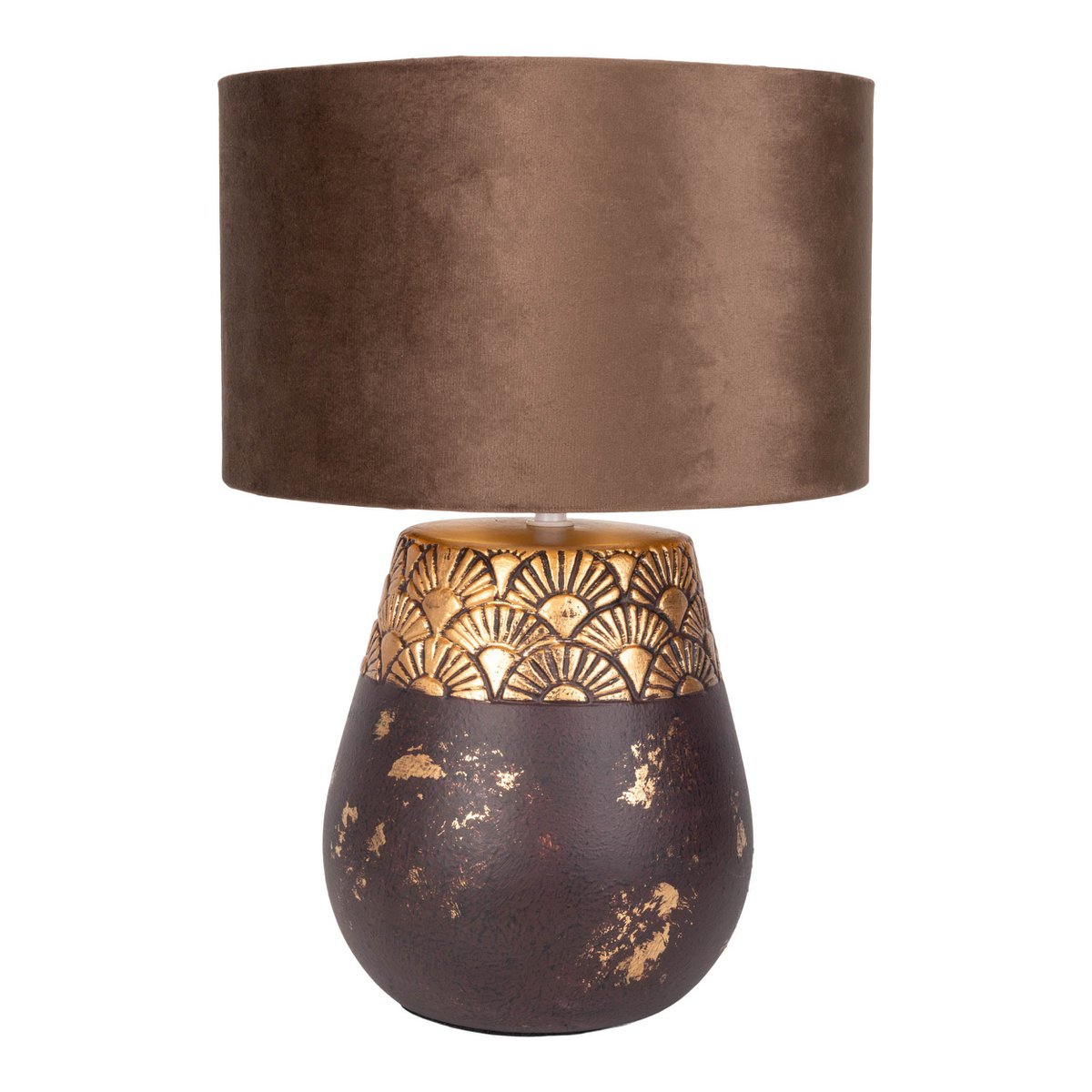 Keramische tafellamp "Bronco", tafellamp, keramiek, beige/grijs, met E14 -aansluiting, voor eetkamer, woonkamer, gang of kantoor, 39 cm hoog