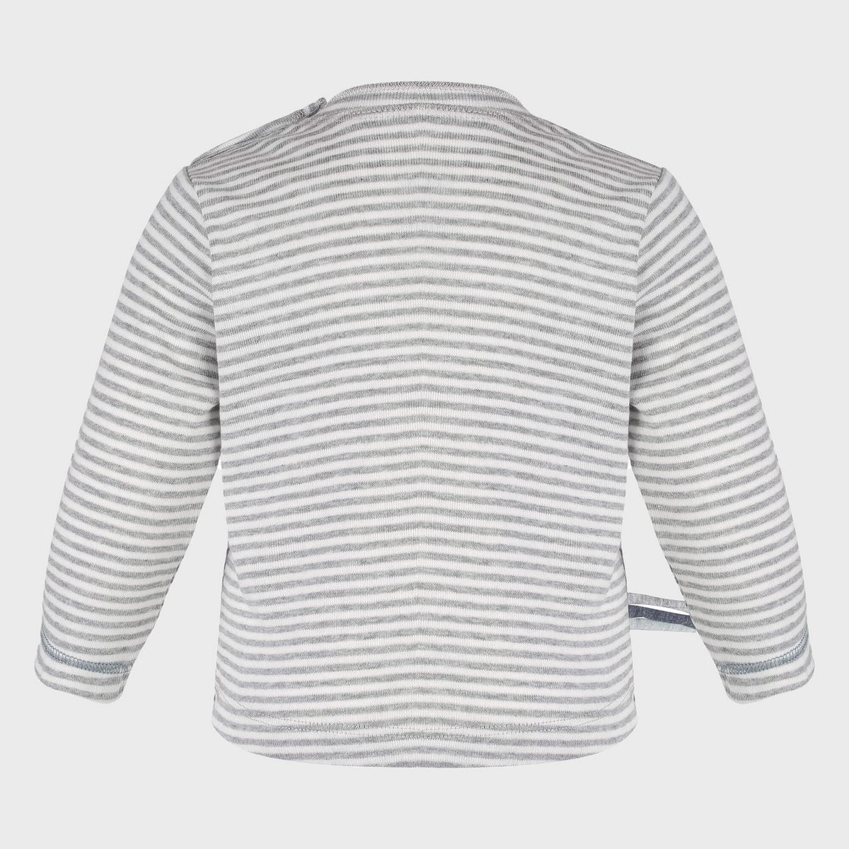 OrganicEra Organic Baby L/S T-shirt, grijs gestreept