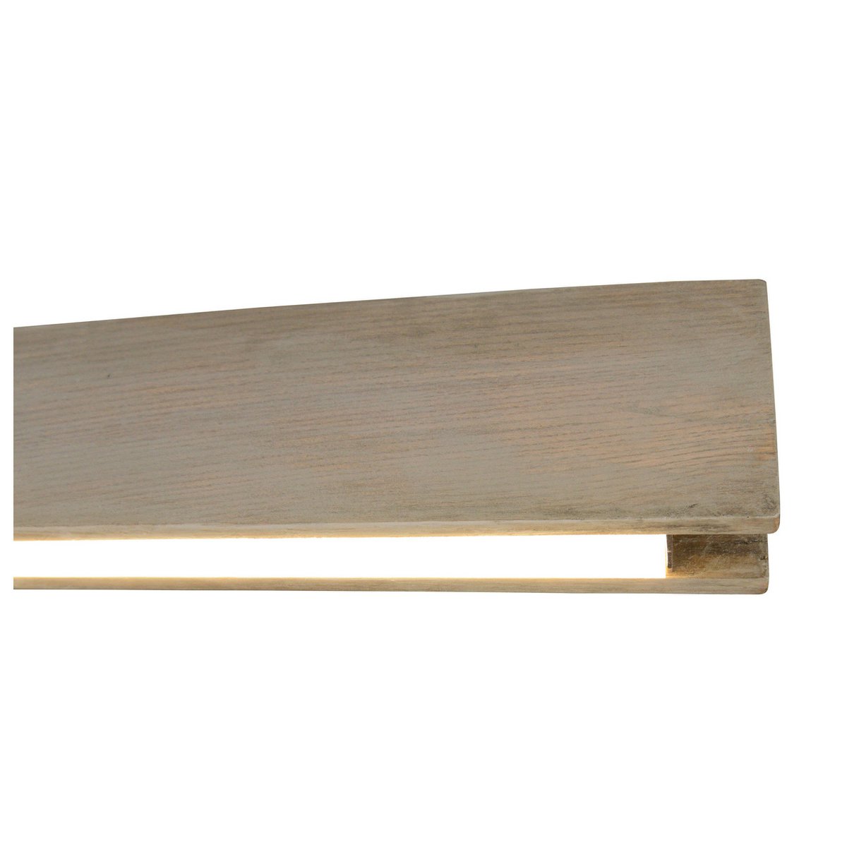 LED -plafondlicht "recht", 97,5 cm lang, gemaakt van metaal, hout, acryl en ashout, voor woonkamers en kantoor