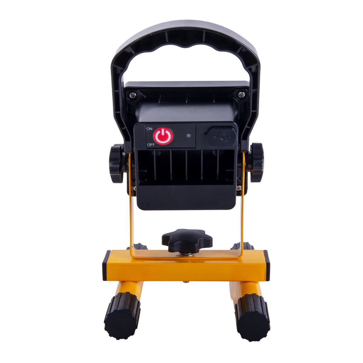 LED-spotlight "Pablo", gemaakt van zwart plastic met stevig ingebouwde LED's, praktisch voor garage, workshop en camping