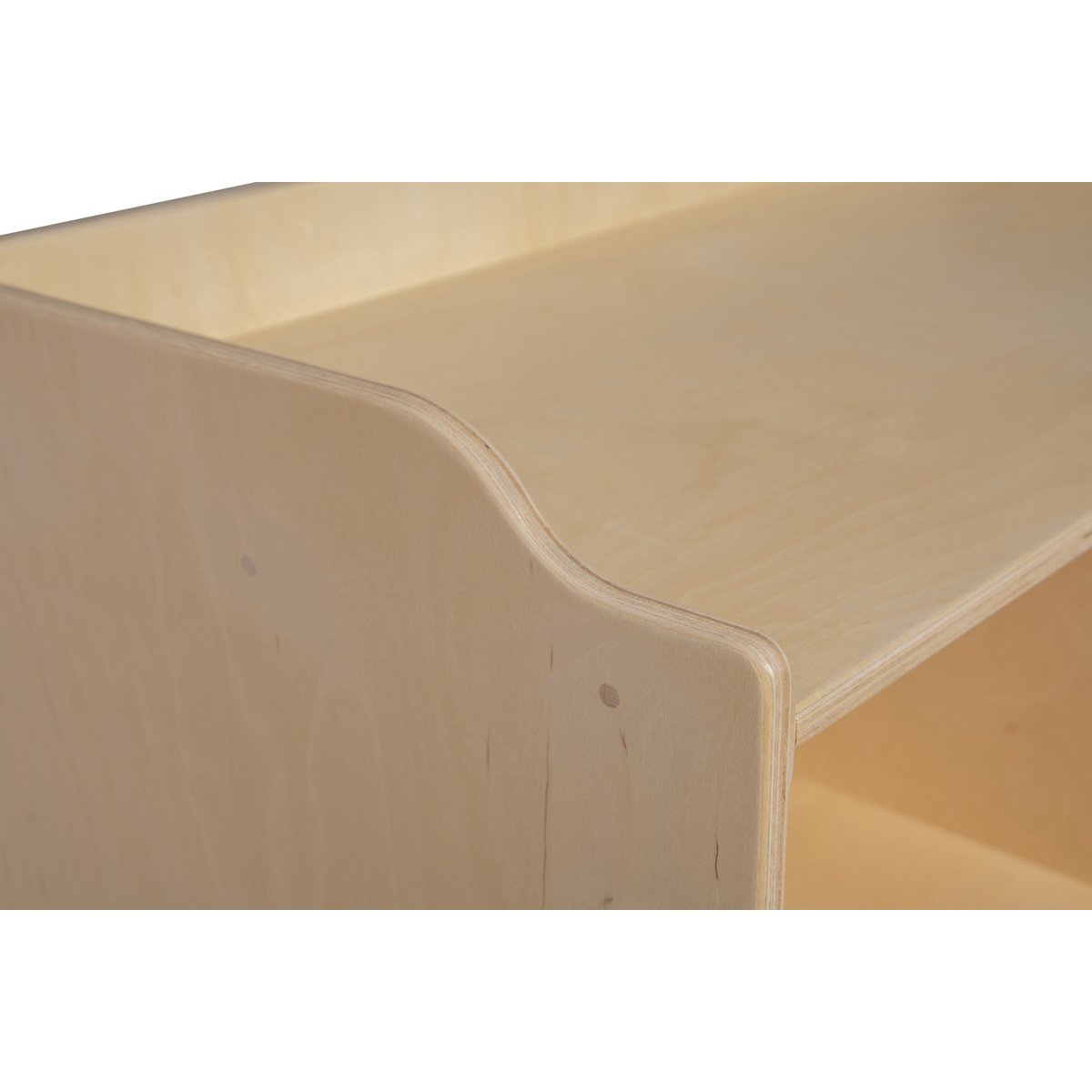 Van Dijk Toys houten poppencommode / poppen commode - Naturel met wit (Kinderopvang kwaliteit)