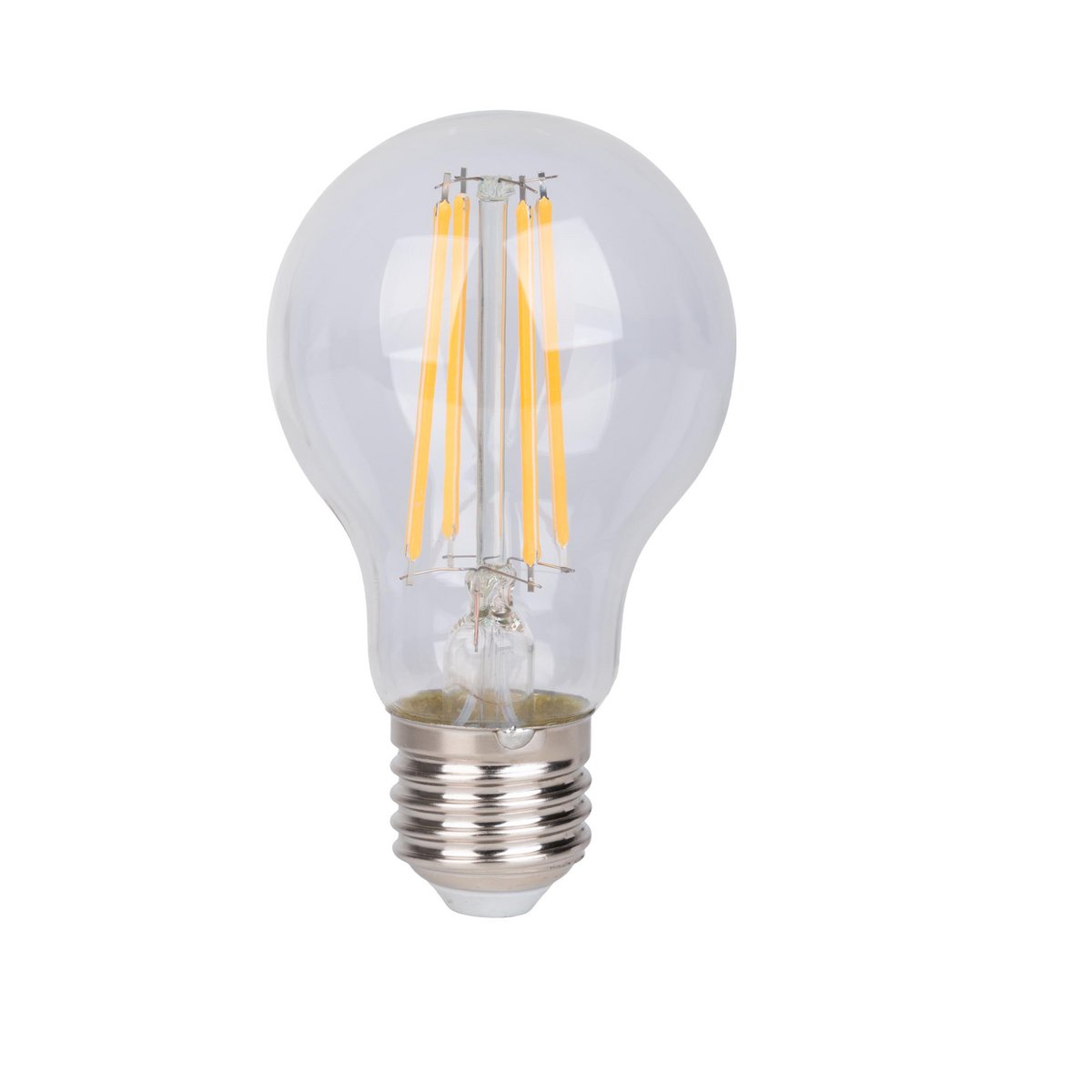 6-set LED-filamentlamp met E14 versie 8 watt, gemaakt van metaal en glas, helder