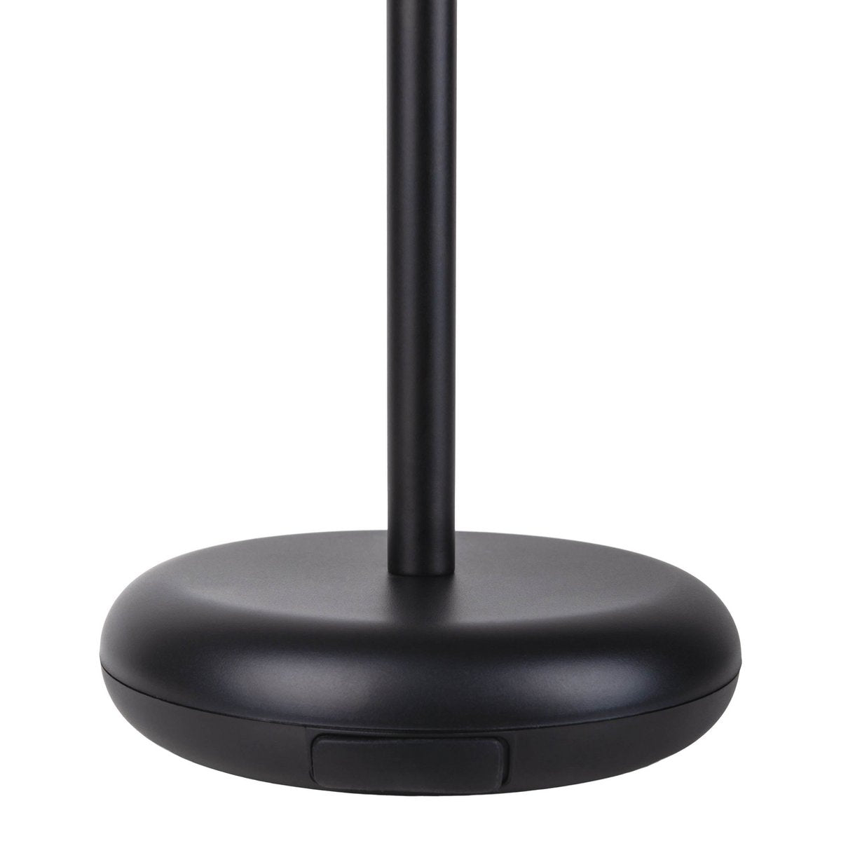 Noteloze tabletlamp "PASI" voor buiten en binnen, gemaakt van metaal en plastic in zwart, dimbaar, met aanraking en geheugenfunctie, ca. 26 cm hoog