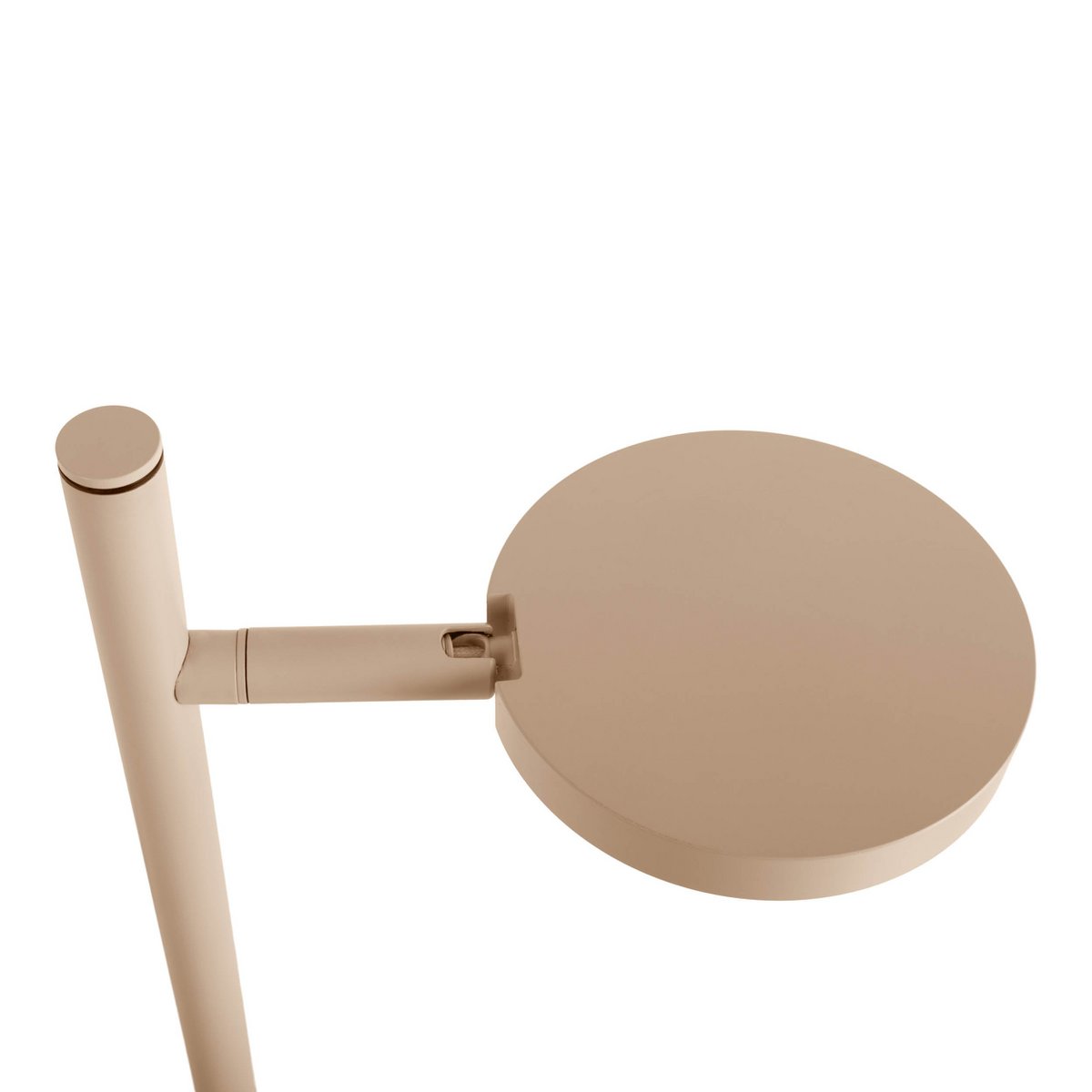 LED Draadloos tafellicht "Lupa", 45 cm hoog, gemaakt van gelakte aluminium (matte amandelen, pantone 481 c) en wit plastic, LED geïntegreerde, dimbare, aanraaksensor.