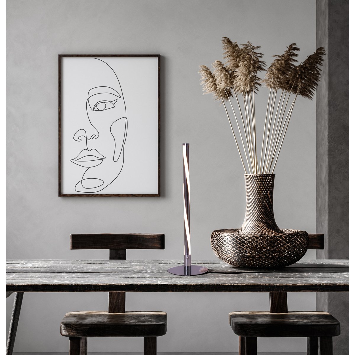 LED tafellamp h: 40cm "Twist"