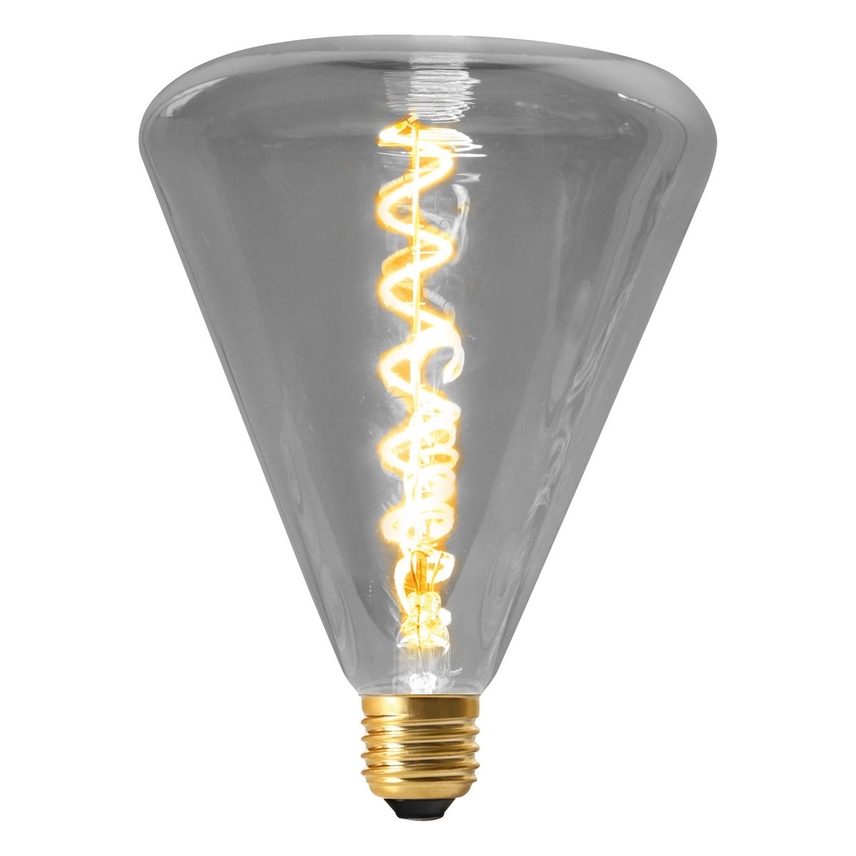 LED -lamp "Dilly" E27 versie 4 watt, metaal en glas in grijs