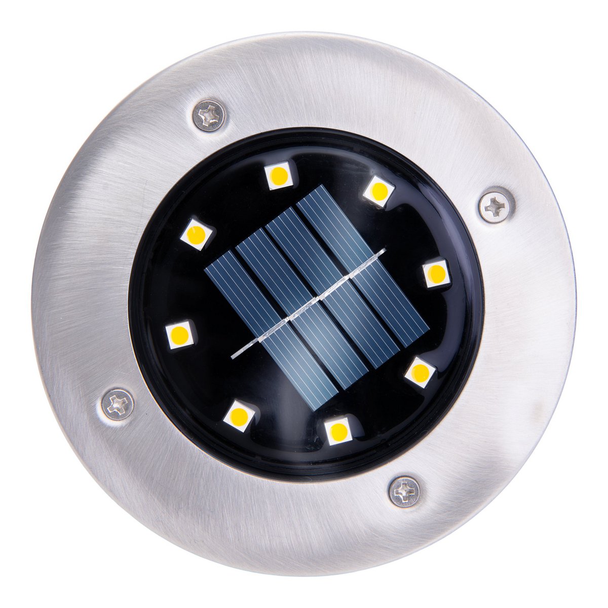 6-set LED LED-zonnebodem-zo-spit "Kian", voor buiten, spiesjes gemaakt van metaal en plastic in staal blanco, met geïntegreerde LED