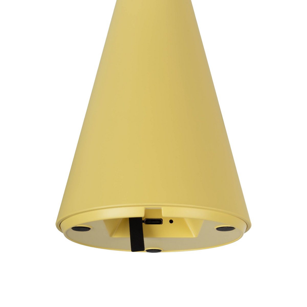 Zonne -batterijlamp "Palu" voor buiten en binnen, gemaakt van plastic in geel, 20 cm hoog