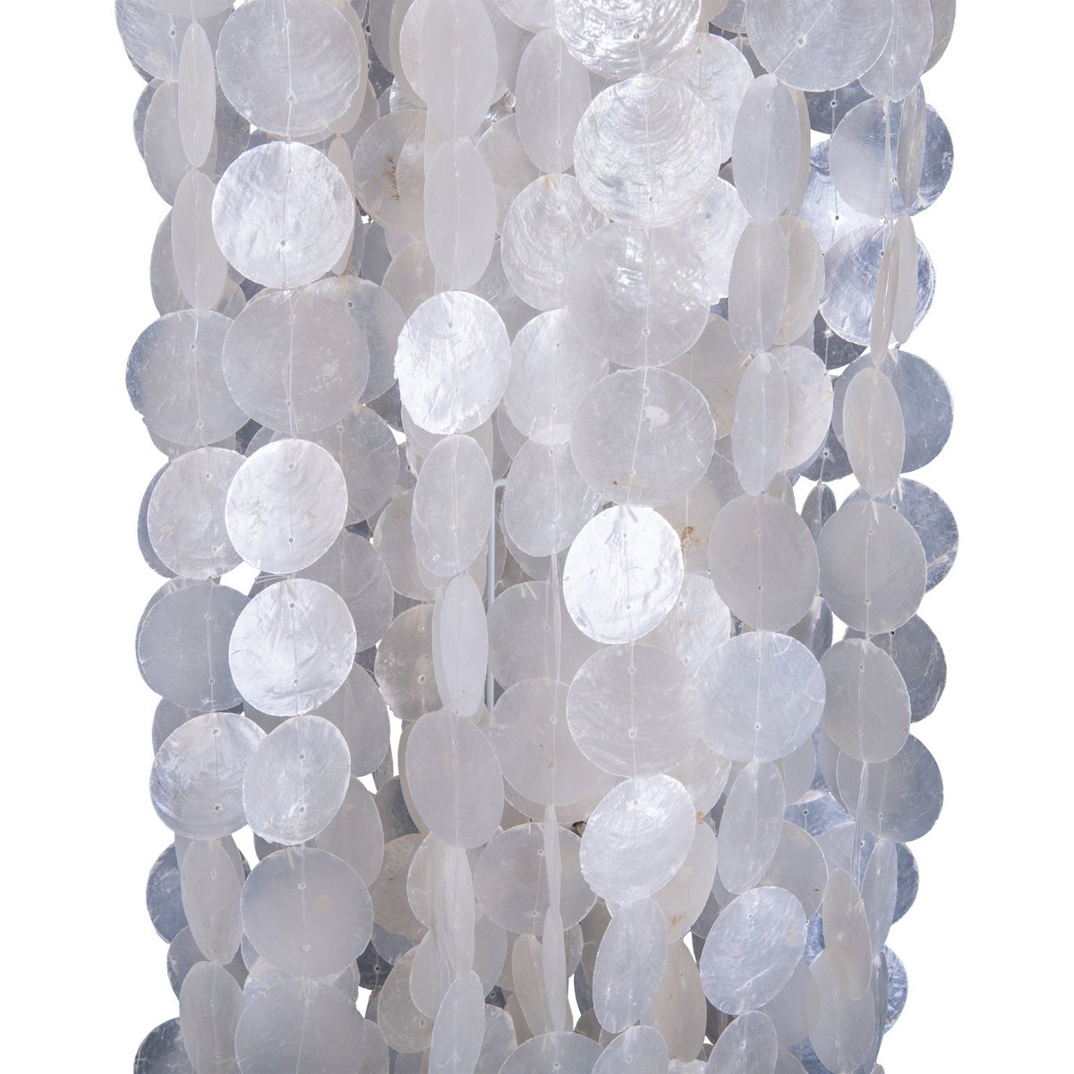 Hanger lamp "capiz" totale hoogte 235 cm, gemaakt van mosselplaten, met E27 -aansluiting, verlichting voor woonkamer, eetkamer of wintertuin