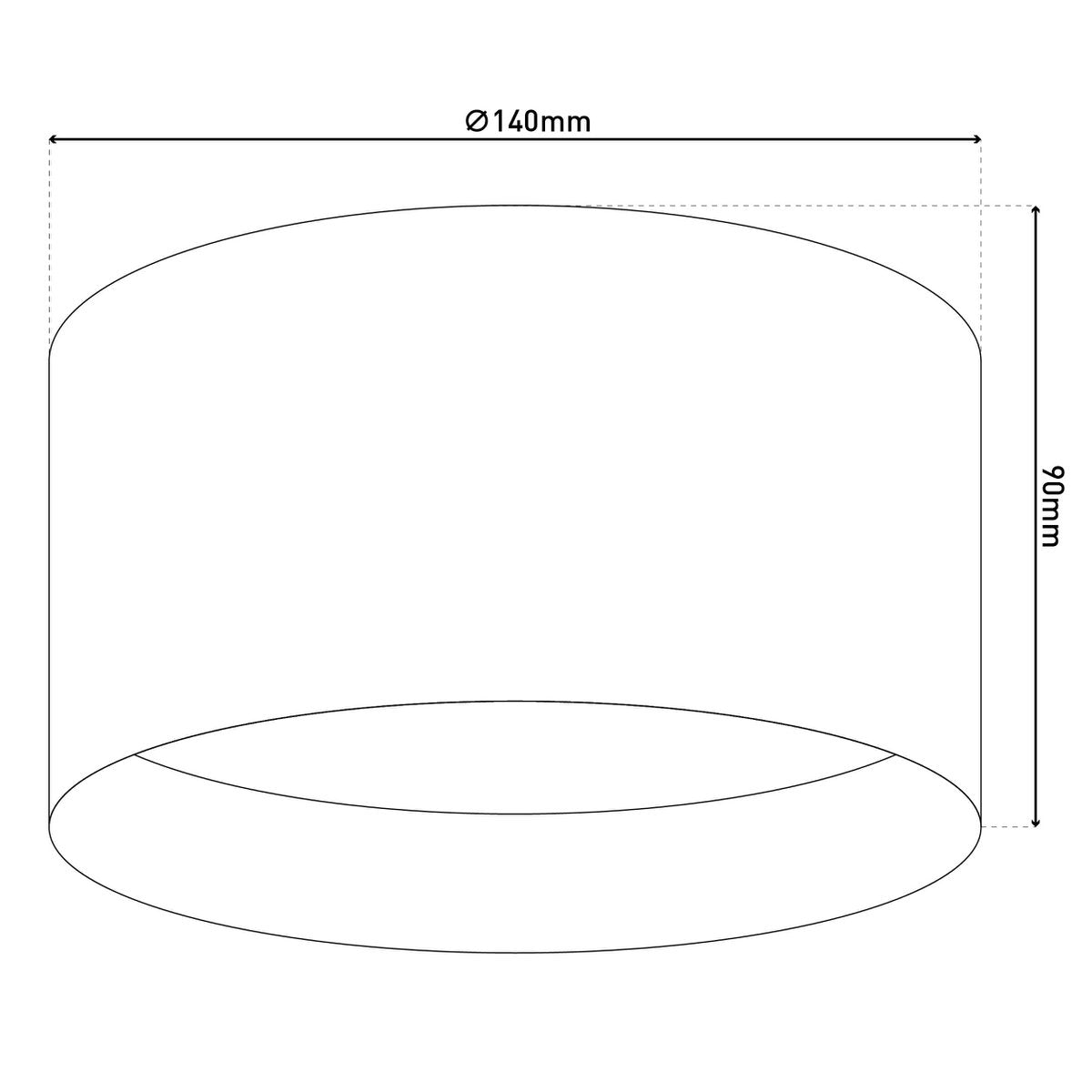LED Spot "Trios" Ø 14 cm zwart, gemaakt van metaal en plastic met geïntegreerde LED's