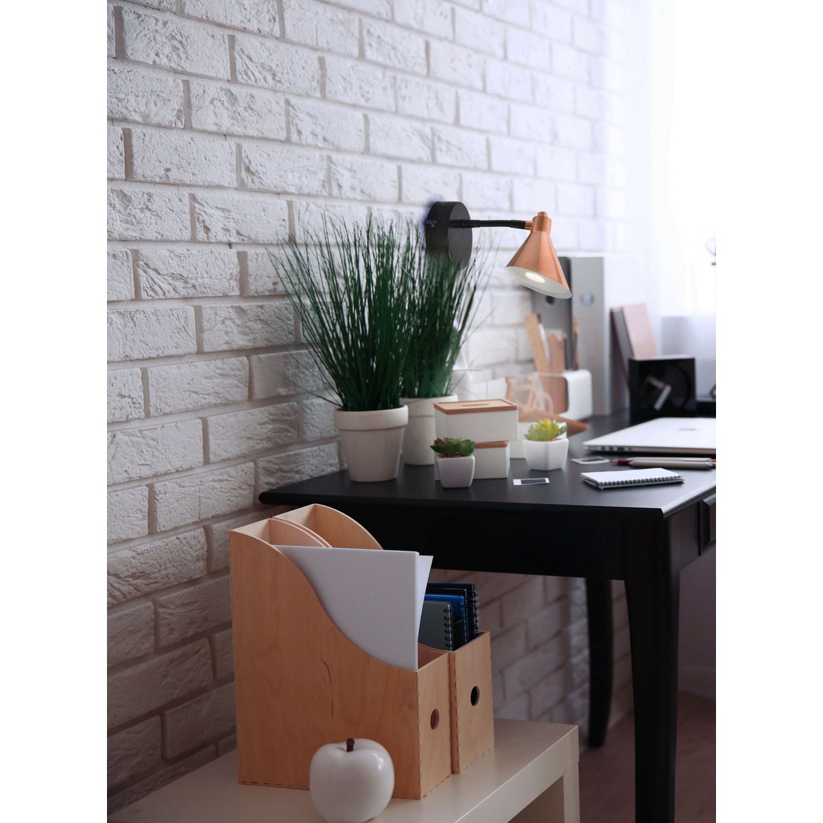 LED wandlamp "Koper"