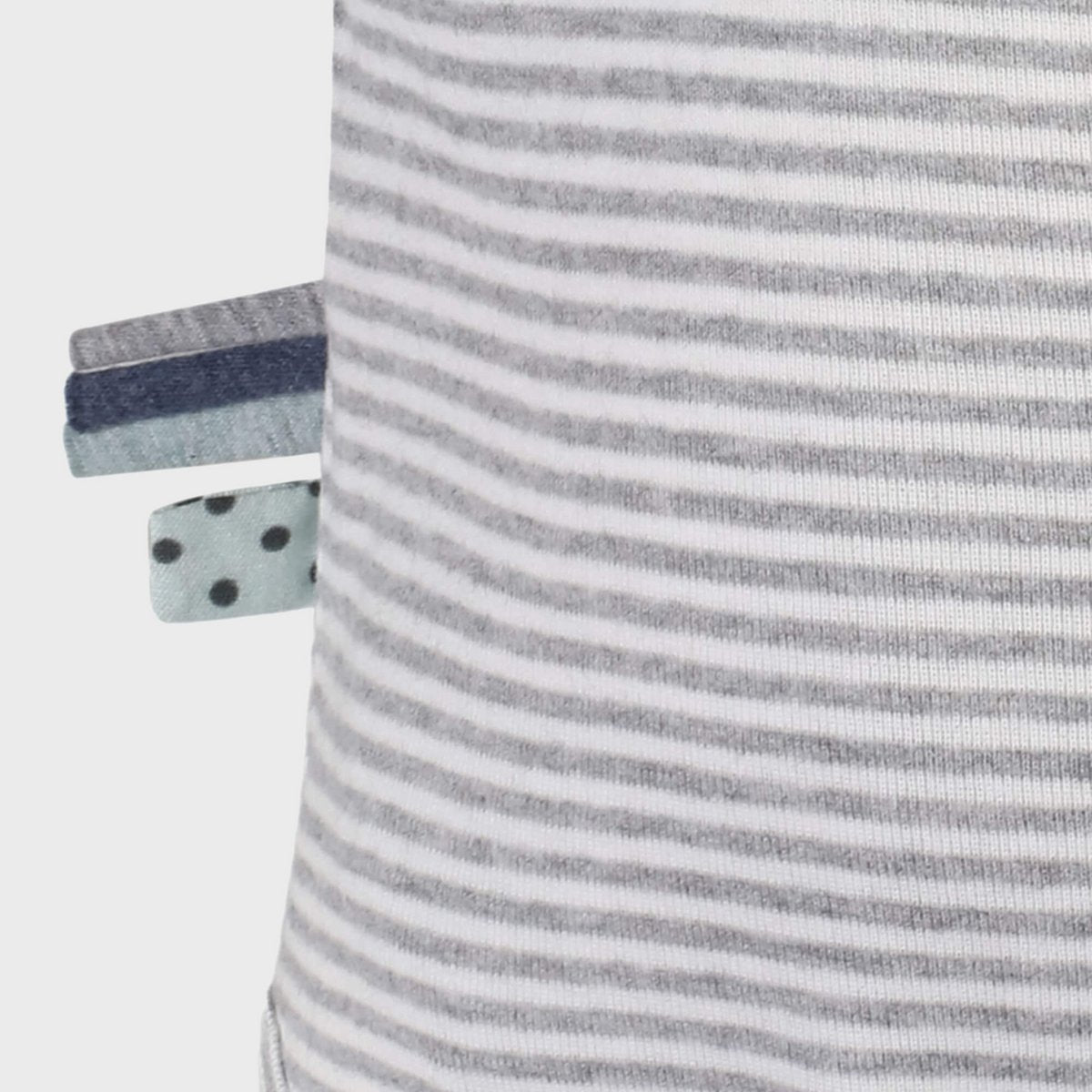 OrganicEra Organic Baby S/S Kimono body, grijs gestreept