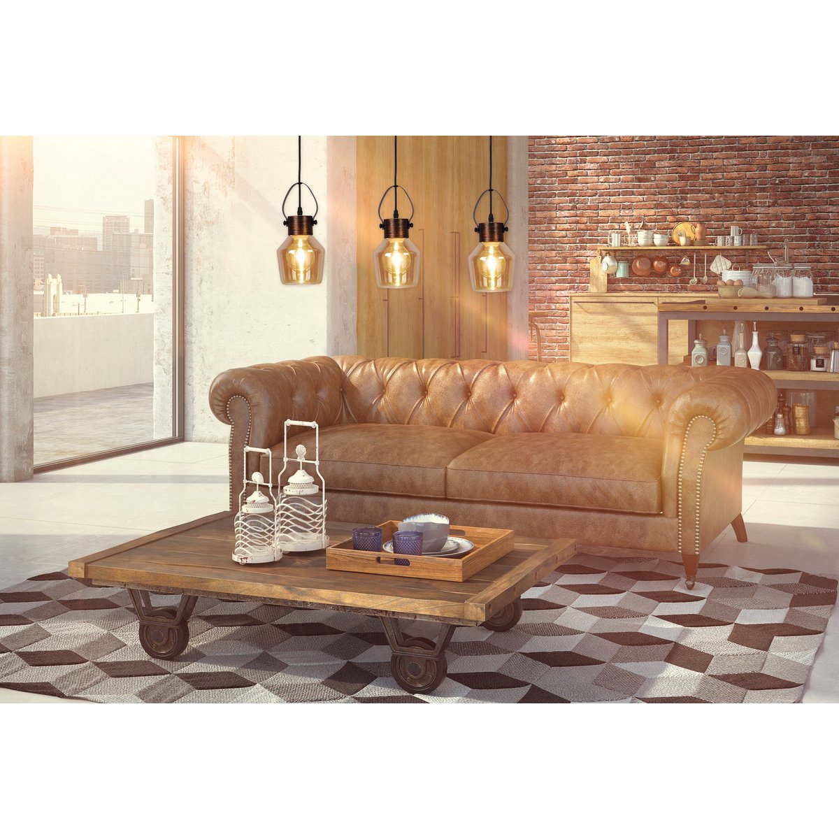 Glazen hanglamp "Alex"