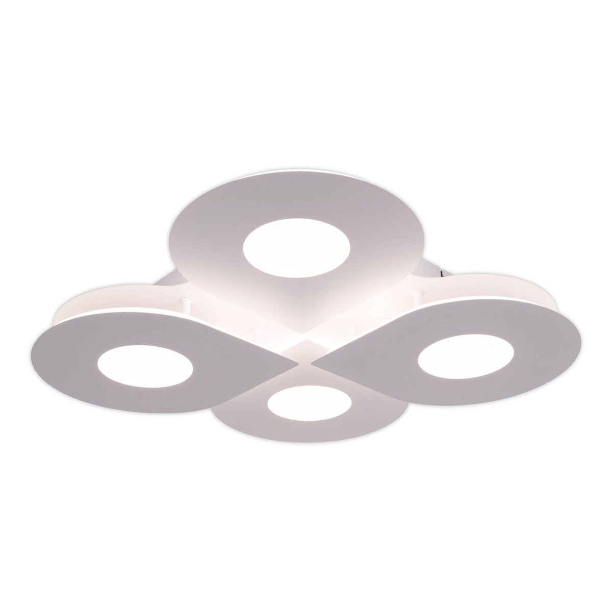 LED-plafondlamp "Smilla" wit, 50 x 50 cm, 8 cm, metaal en plastic, geïntegreerde LED's, 2400 lm, dimable, CCT-functie 3000-6.500 K, nachtlichtfunctie.