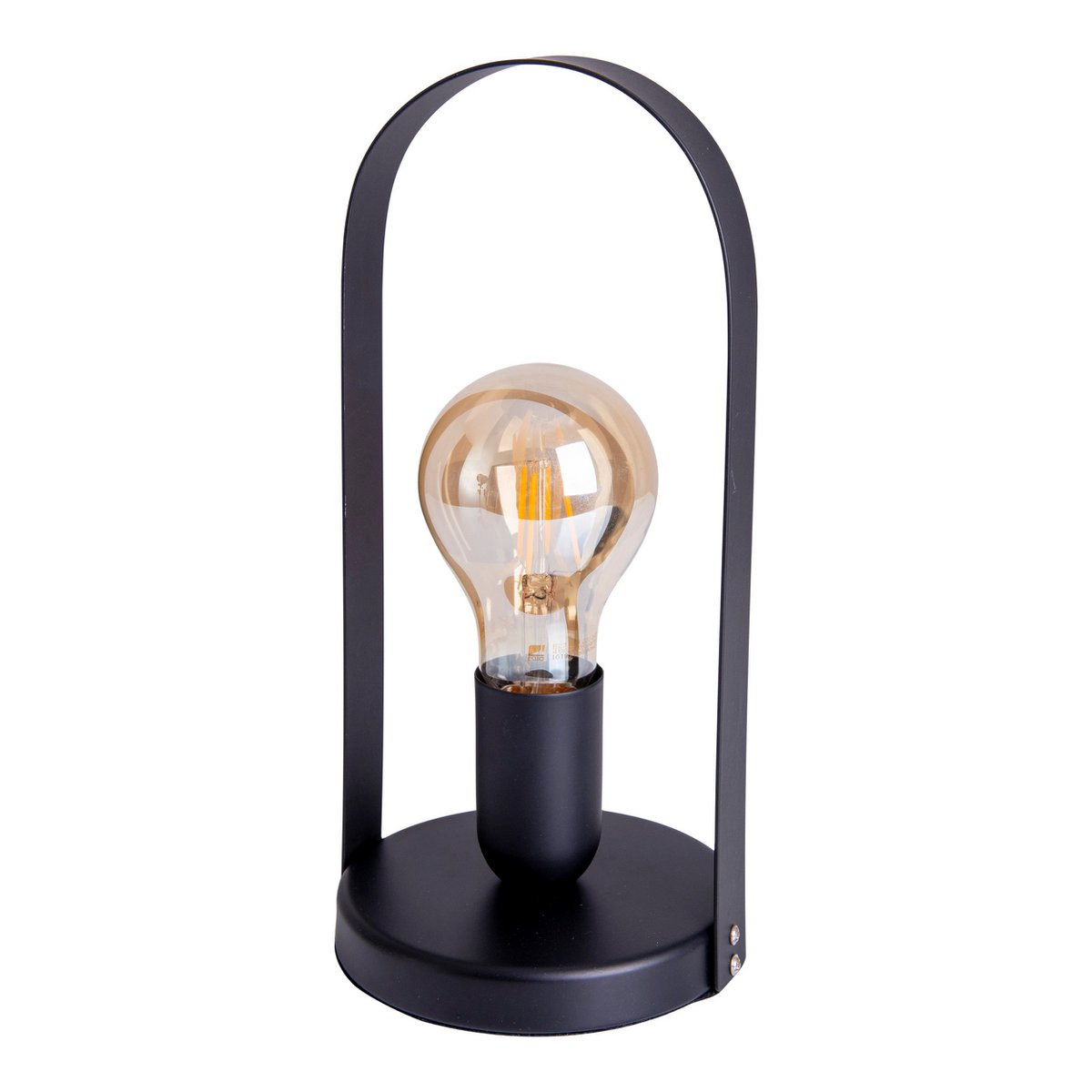 Metalen tafellamp "Faro" h: 28.5cm zwart