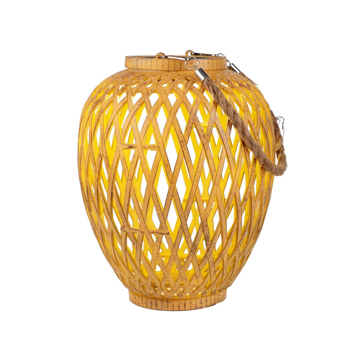 2 Set Basket / Solar Record "Cesto", gemaakt van natuurlijke gekleurde Artstrattan, met schemeringsensor, warm wit, 24 cm hoog, voor de buitenruimte