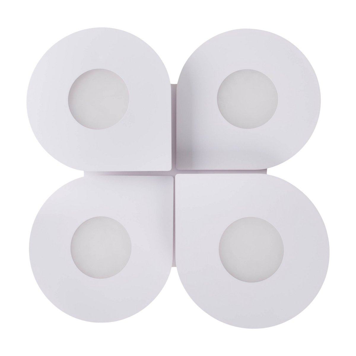 LED-plafondlamp "Smilla" wit, 50 x 50 cm, 8 cm, metaal en plastic, geïntegreerde LED's, 2400 lm, dimable, CCT-functie 3000-6.500 K, nachtlichtfunctie.