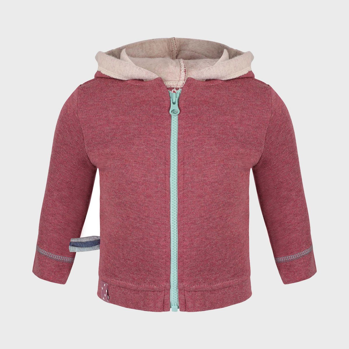 OrganicEra biologisch babyjack met capuchon, bordeaux