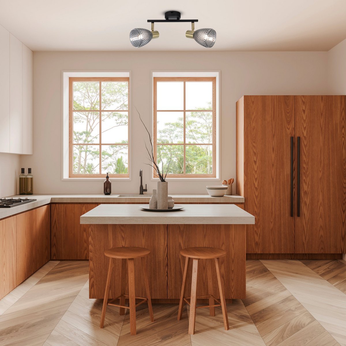 2 Spot plafondlicht "Lindita" exclusief lampen